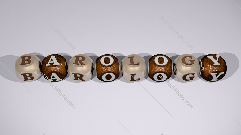 barology text of cubic individual letters