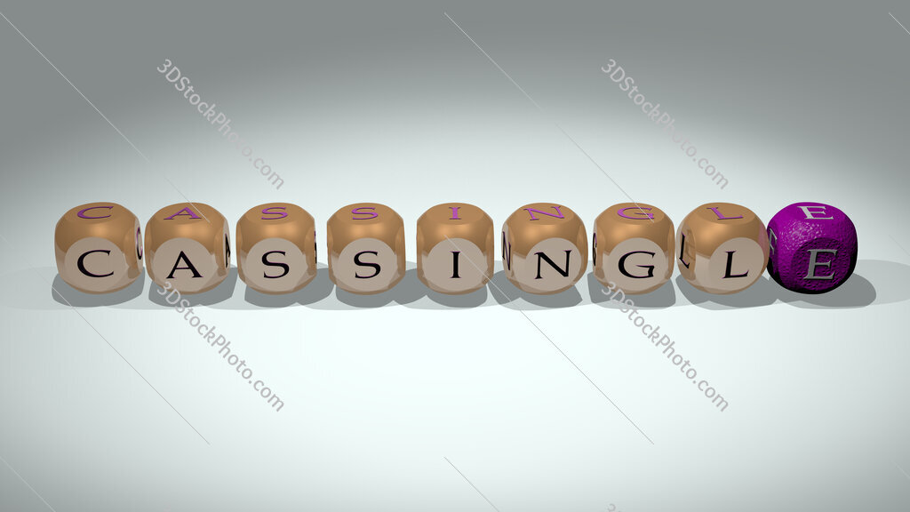 cassingle text of cubic individual letters