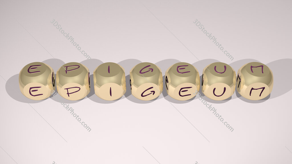 epigeum text of cubic individual letters