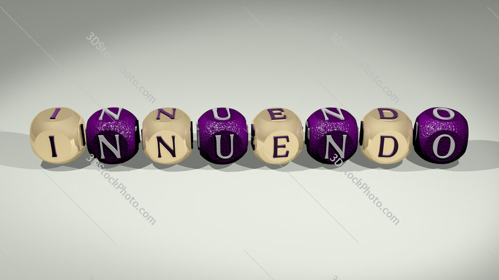 innuendo text of cubic individual letters