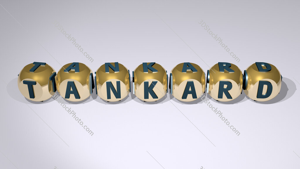 tankard text of cubic individual letters