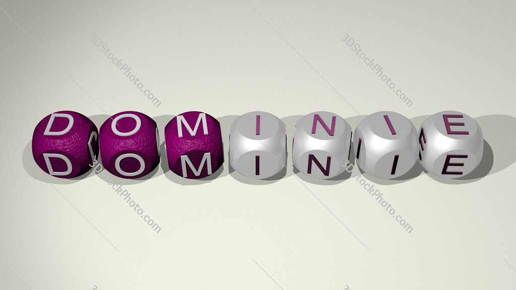 dominie text of cubic individual letters
