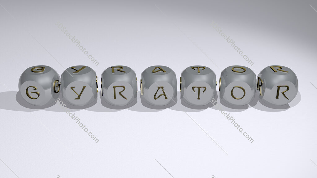 gyrator text of cubic individual letters