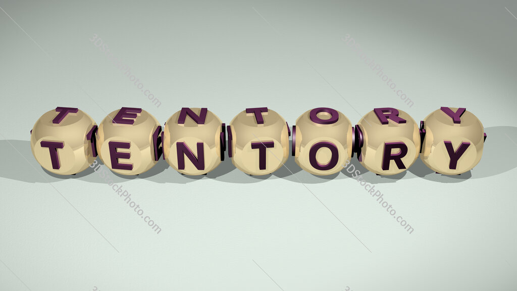 tentory text of cubic individual letters