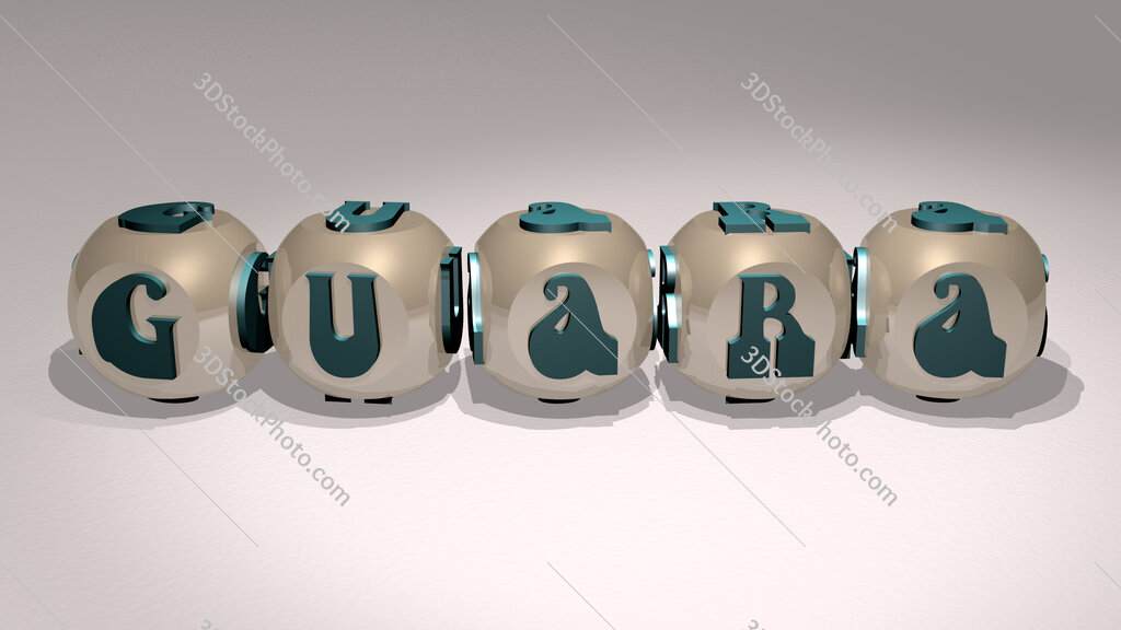 guara text of cubic individual letters
