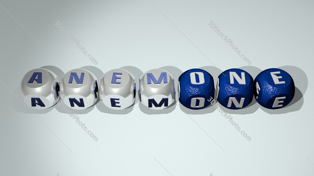 anemone text of cubic individual letters