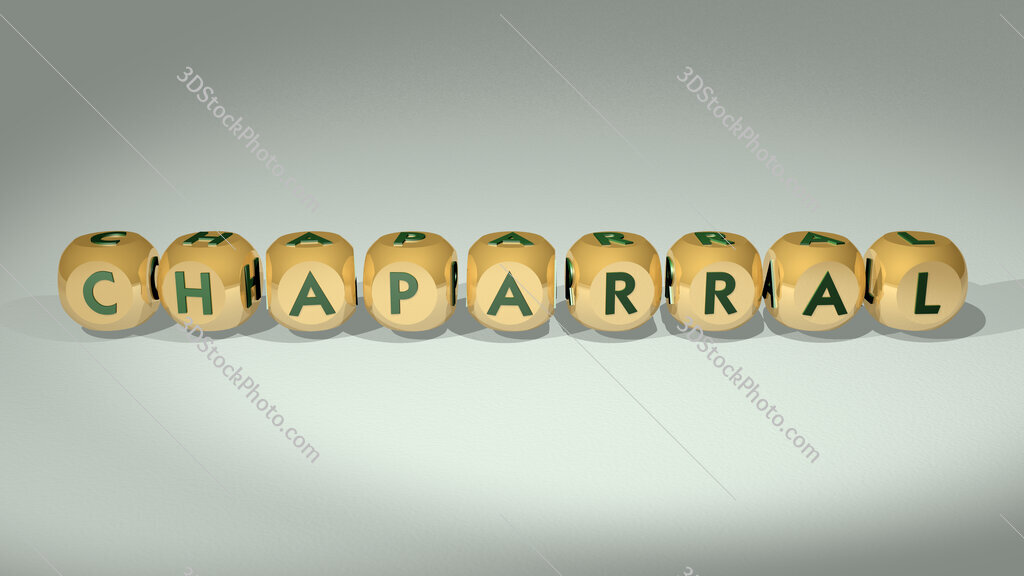 chaparral text of cubic individual letters