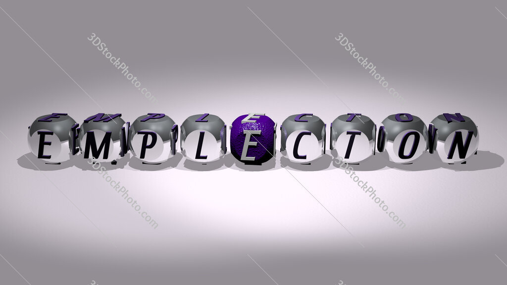 emplecton text of cubic individual letters