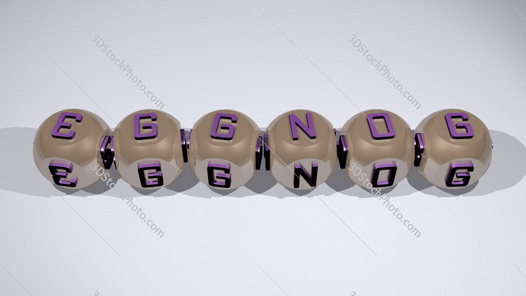 eggnog text of cubic individual letters