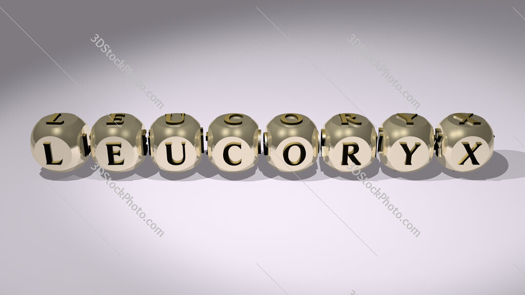 leucoryx text of cubic individual letters
