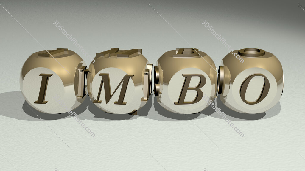 imbo text of cubic individual letters