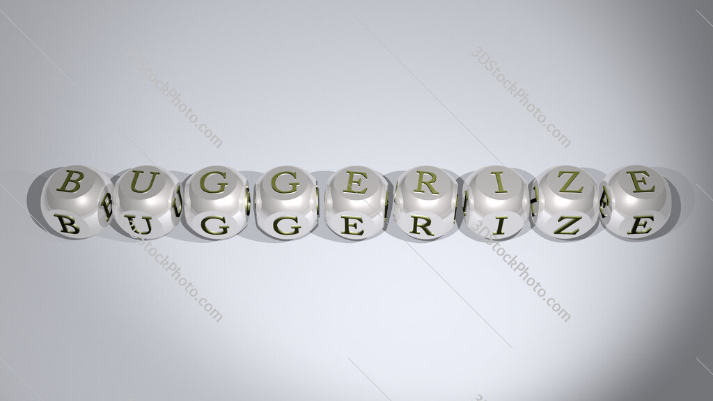 buggerize text of cubic individual letters
