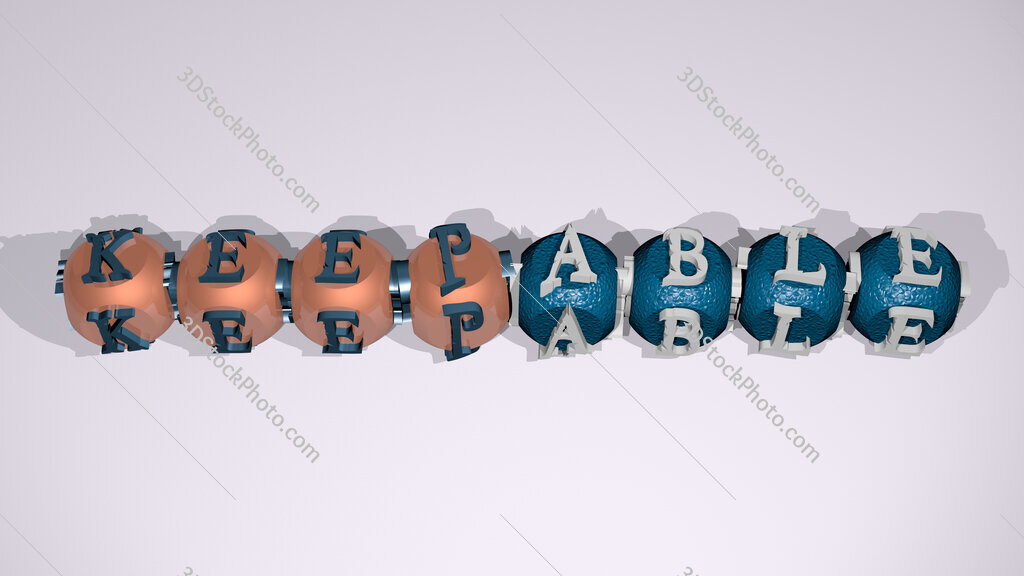 keepable text of cubic individual letters