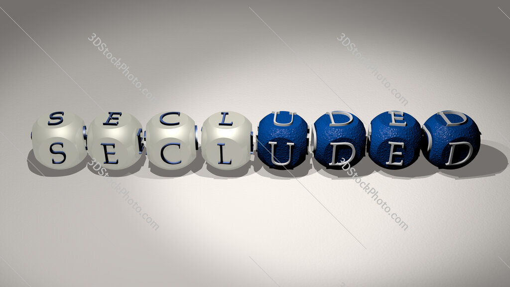 secluded text of cubic individual letters