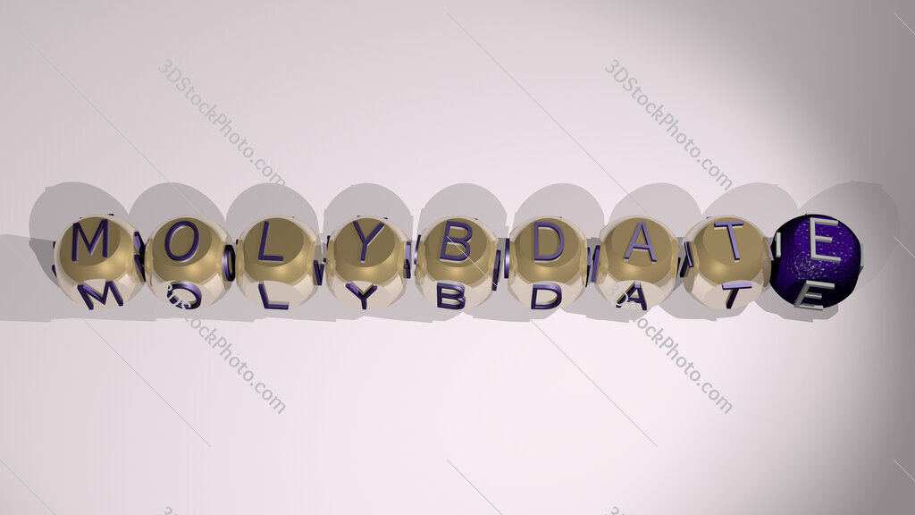 molybdate text of cubic individual letters