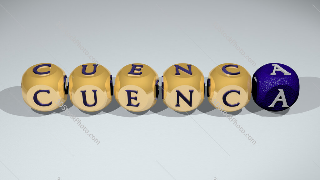 Cuenca text of cubic individual letters