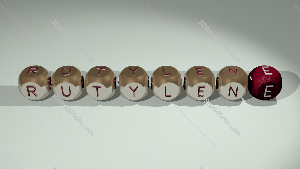 rutylene text of cubic individual letters