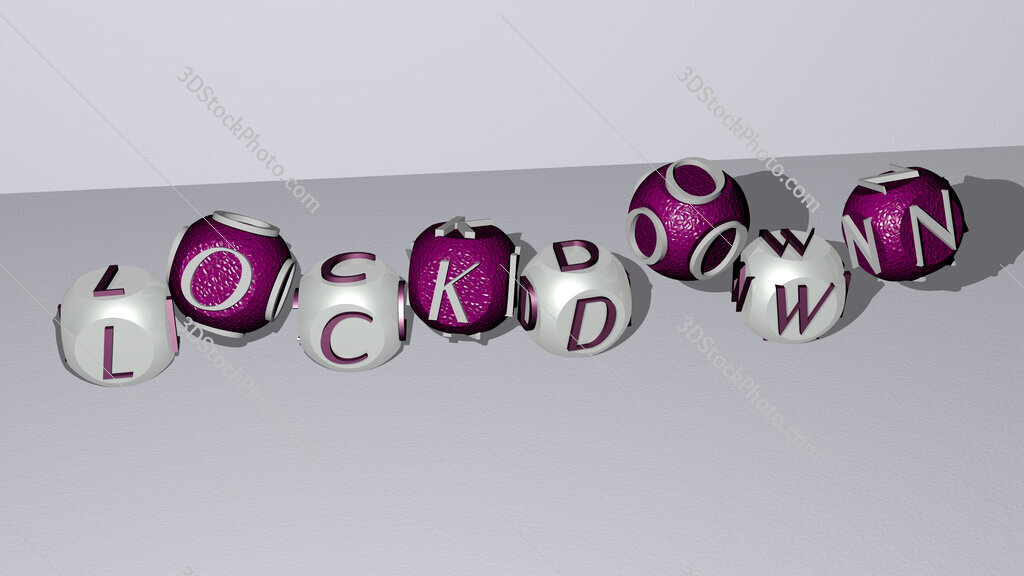 Lockdown dancing cubic letters