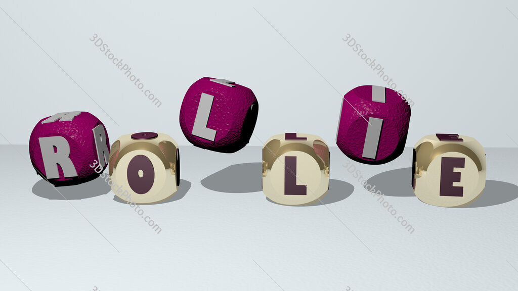 rollie dancing cubic letters