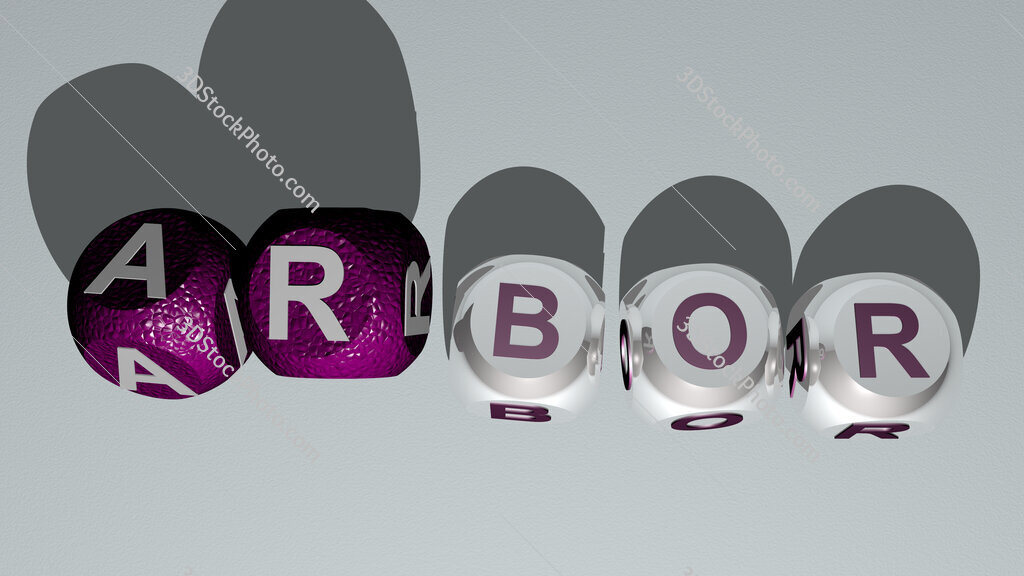 arbor dancing cubic letters