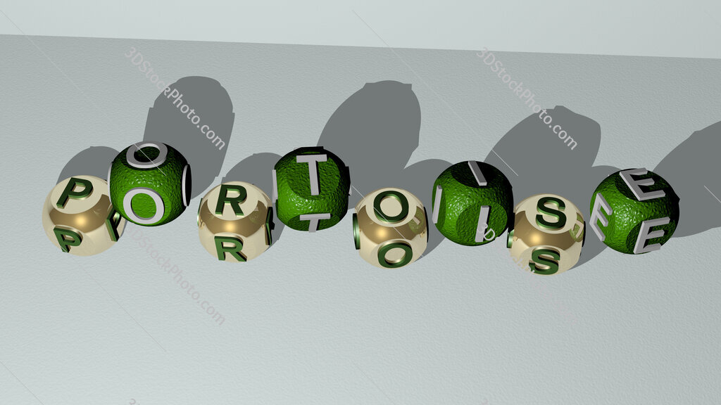 portoise dancing cubic letters