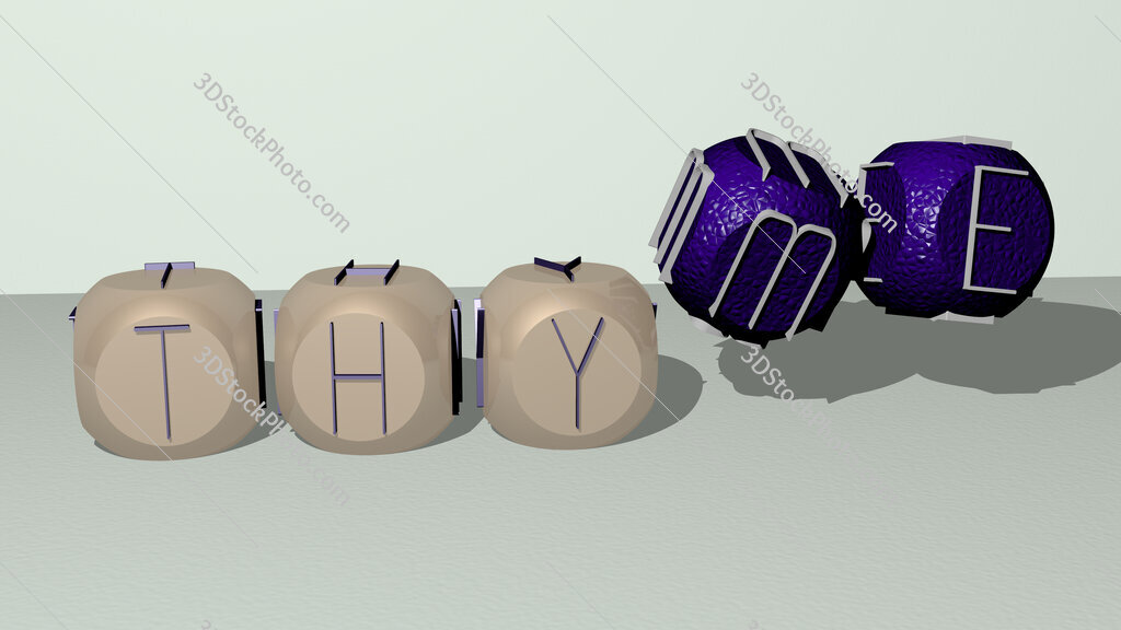 thyme dancing cubic letters