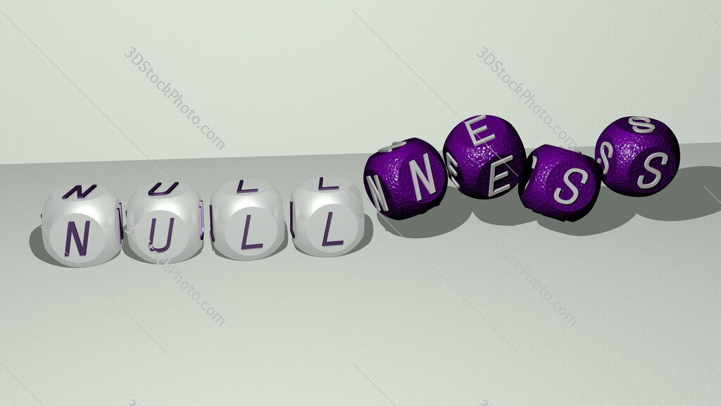 nullness dancing cubic letters