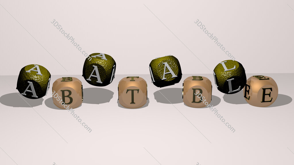 abatable dancing cubic letters
