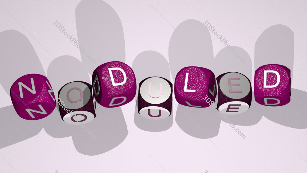 noduled text by dancing dice letters