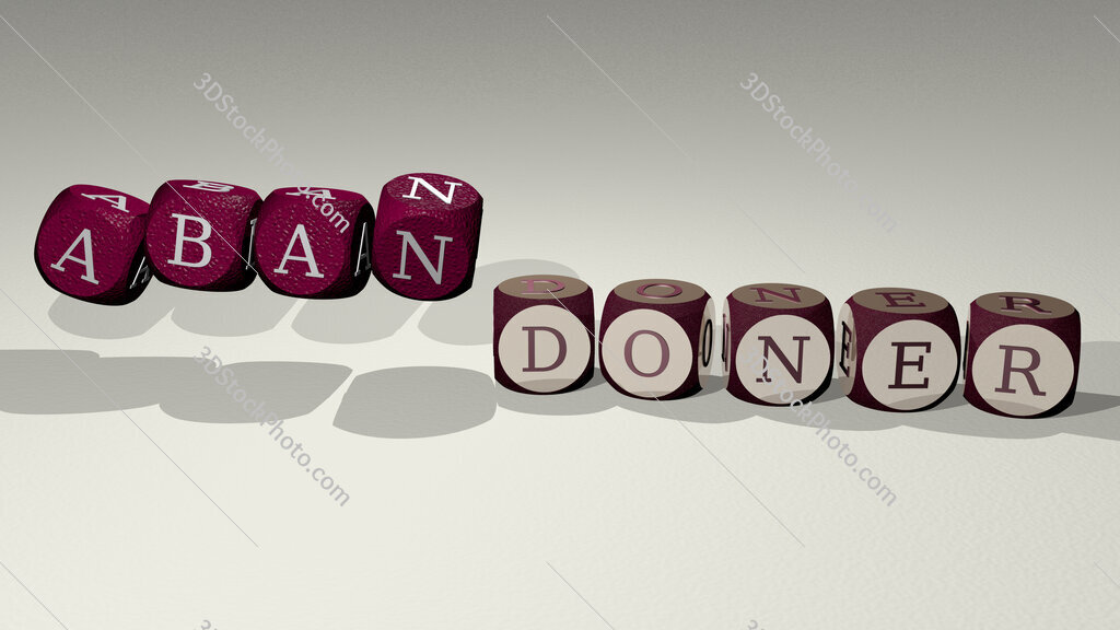 abandoner text by dancing dice letters