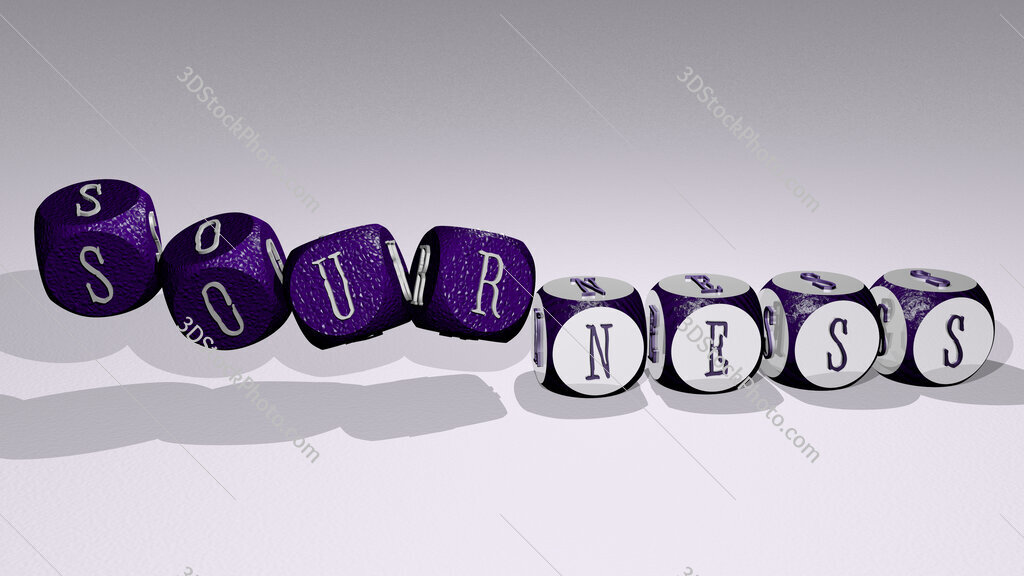 sourness text by dancing dice letters