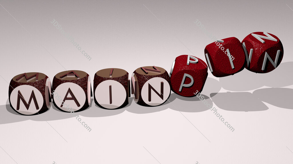 mainpin text by dancing dice letters
