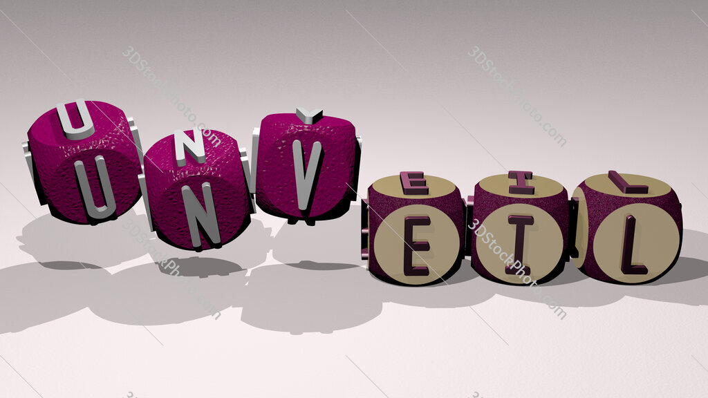 unveil text by dancing dice letters