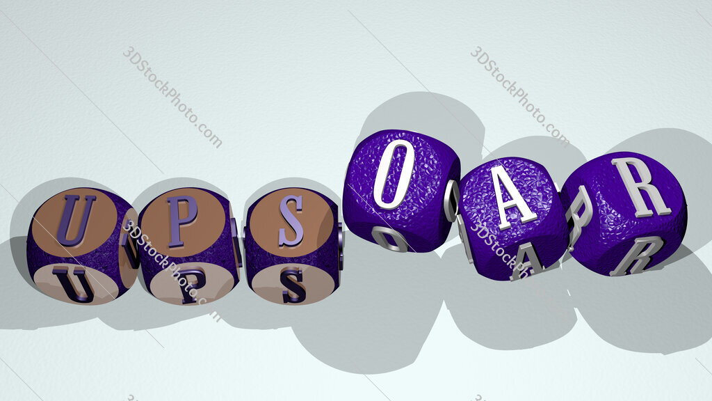 upsoar text by dancing dice letters