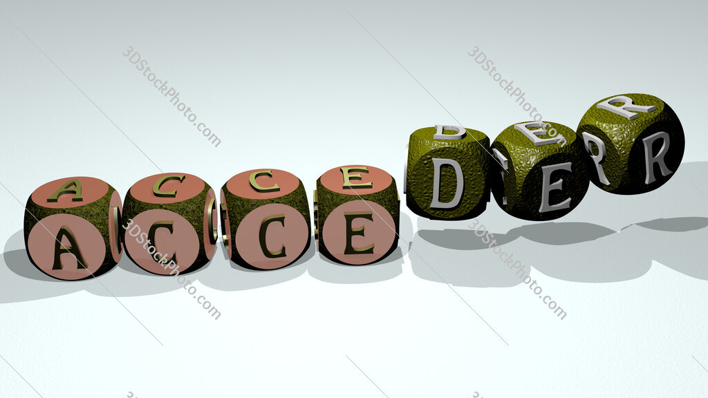 acceder text by dancing dice letters