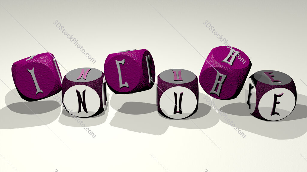 incube text by dancing dice letters