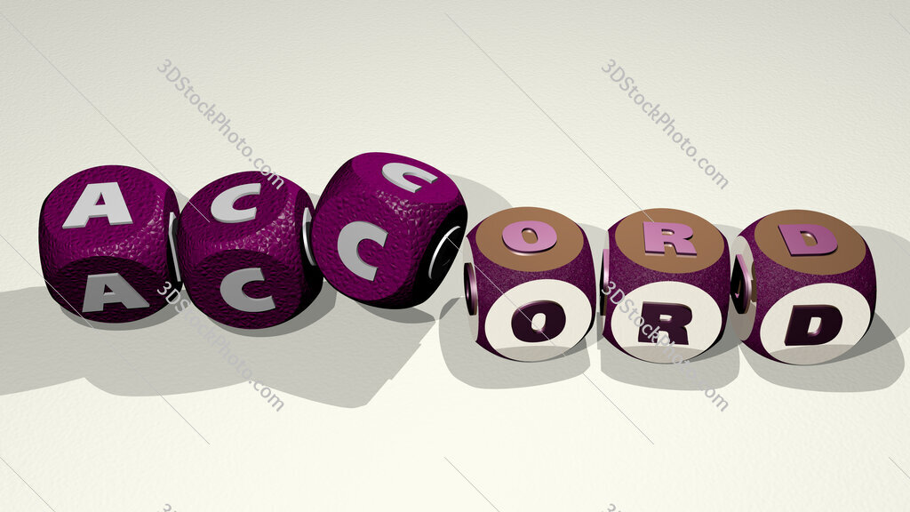 accord text by dancing dice letters