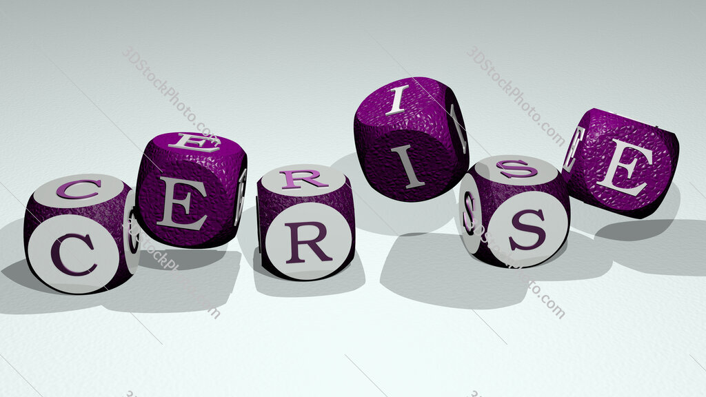 cerise text by dancing dice letters