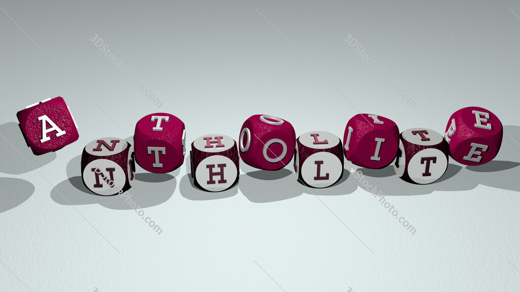 antholite text by dancing dice letters