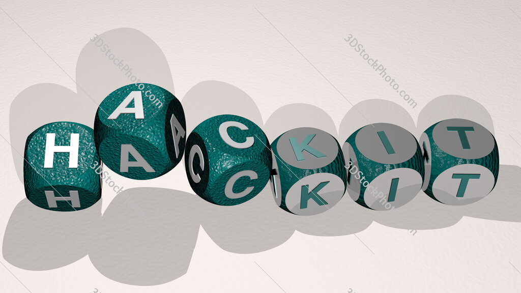 hackit text by dancing dice letters