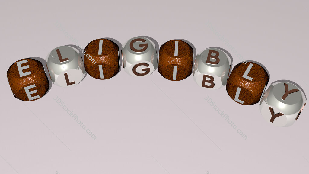 eligibly curved text of cubic dice letters