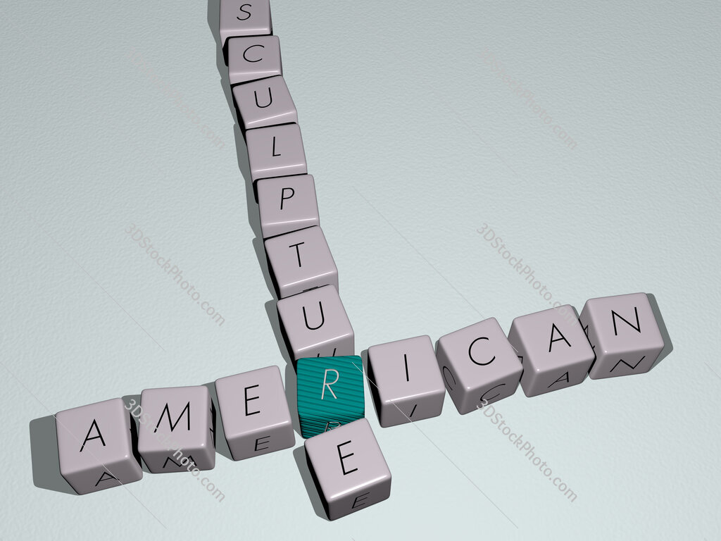 American sculpture crossword by cubic dice letters