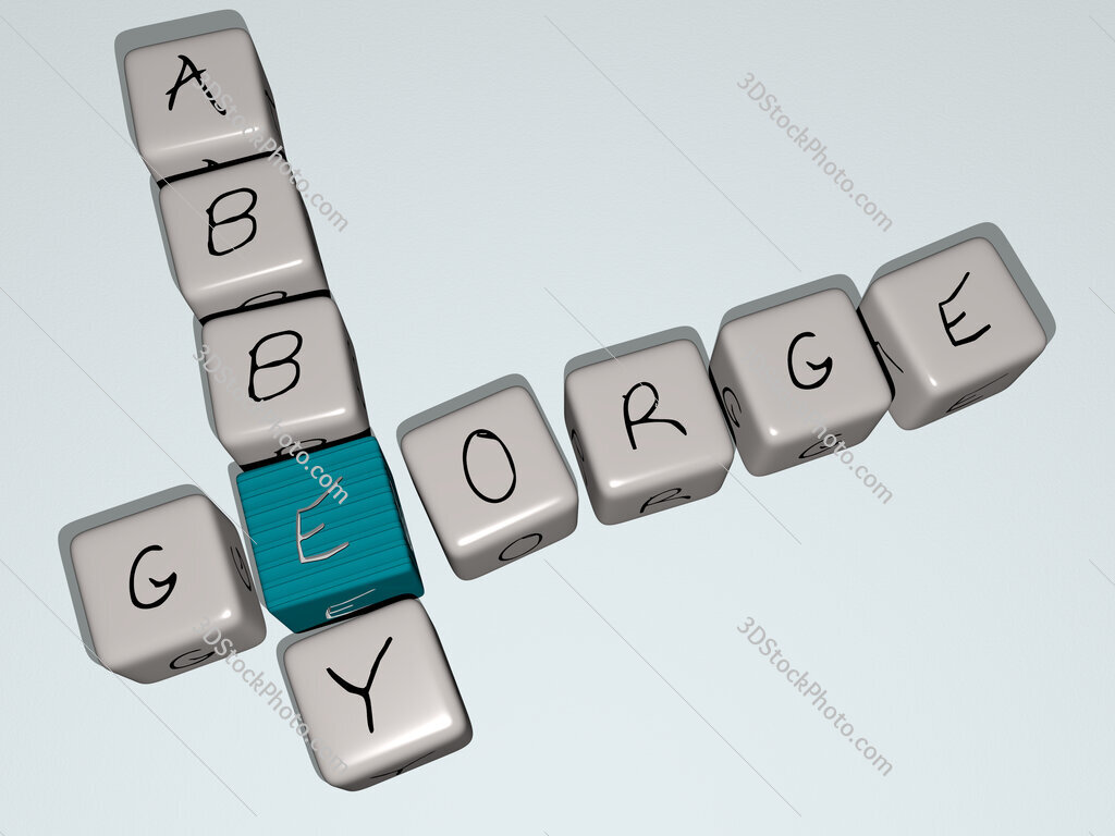 George Abbey crossword by cubic dice letters