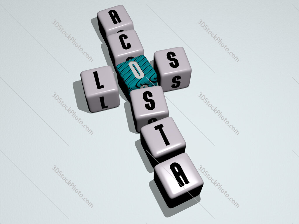 Los Acosta crossword by cubic dice letters