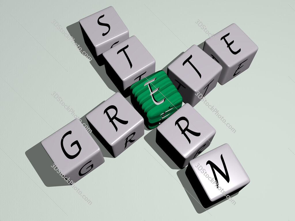 Grete Stern crossword by cubic dice letters