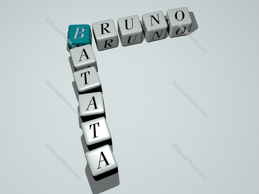 Bruno Batata crossword by cubic dice letters