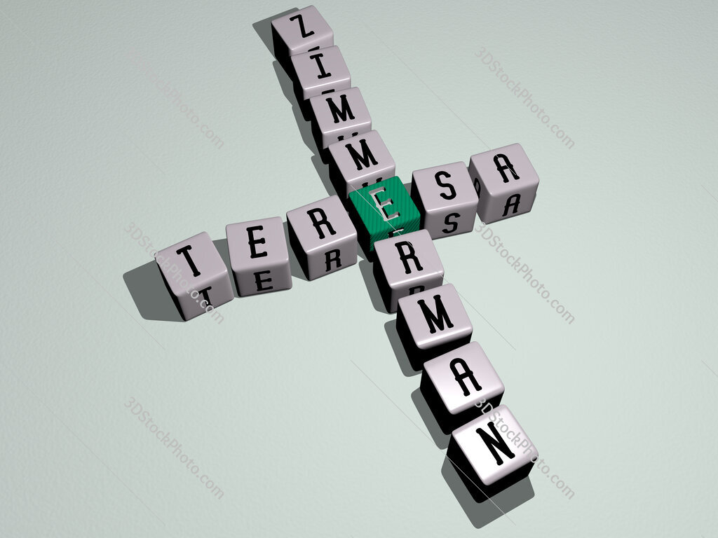 Teresa Zimmerman crossword by cubic dice letters
