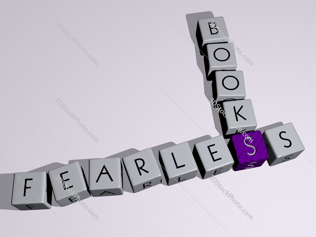 Fearless Books crossword by cubic dice letters