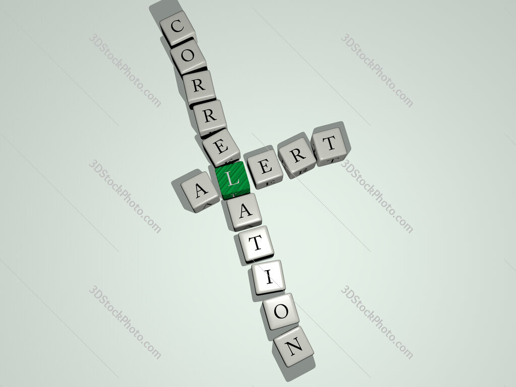 Alert correlation crossword by cubic dice letters