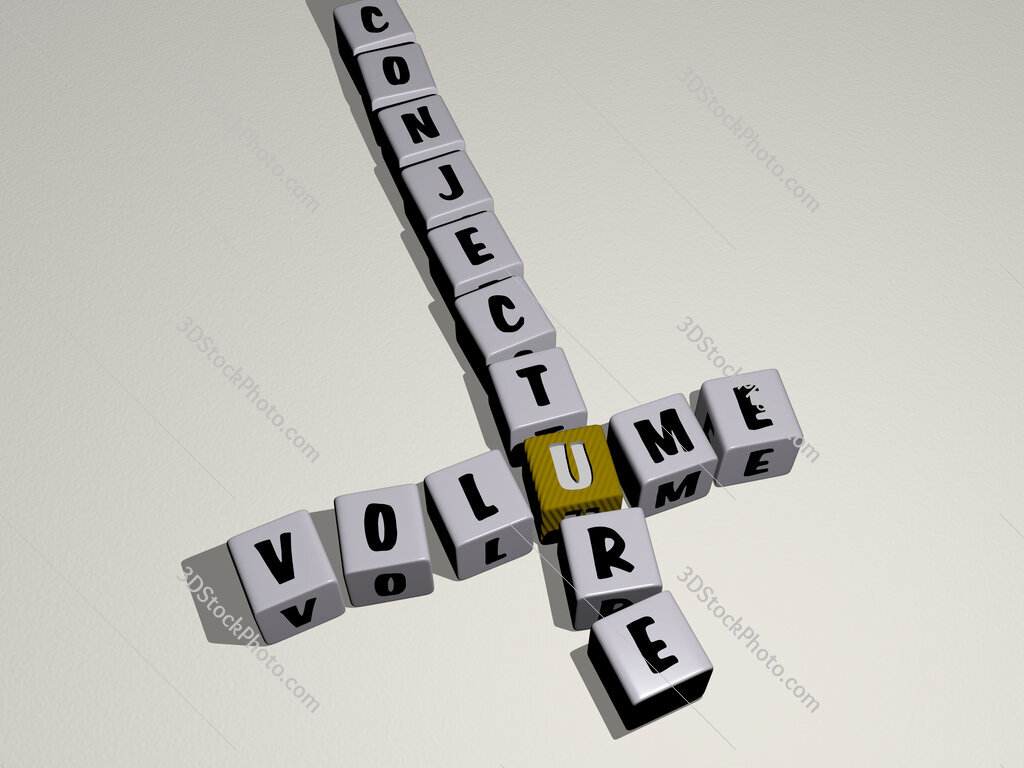 Volume conjecture crossword by cubic dice letters